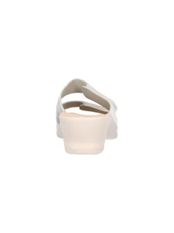 Ciabatta con zeppa Fly Flot da donna bianca