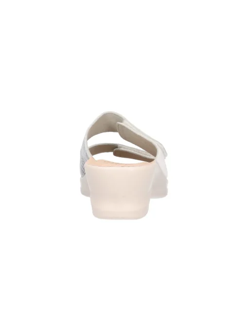 Ciabatta con zeppa Fly Flot da donna bianca