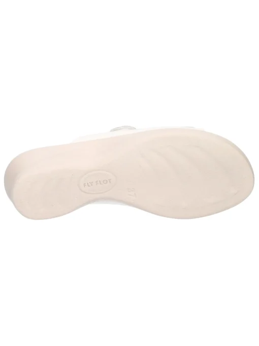 Ciabatta con zeppa Fly Flot da donna bianca