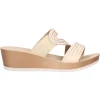 Ciabatta con zeppa Inblu da donna platino