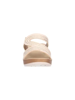 Ciabatta con zeppa Inblu da donna platino