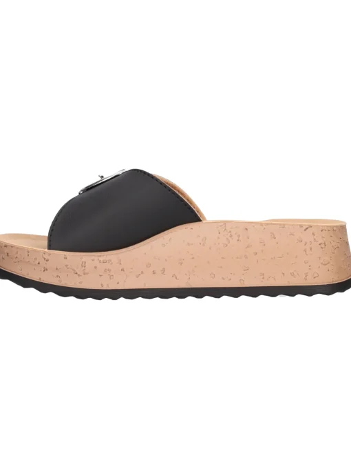 Ciabatta con zeppa Inblu da donna nera