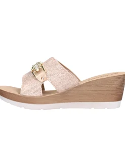 Ciabatta con zeppa Inblu da donna platino