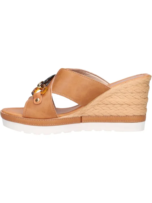 Ciabatta con zeppa Inblu da donna cuoio