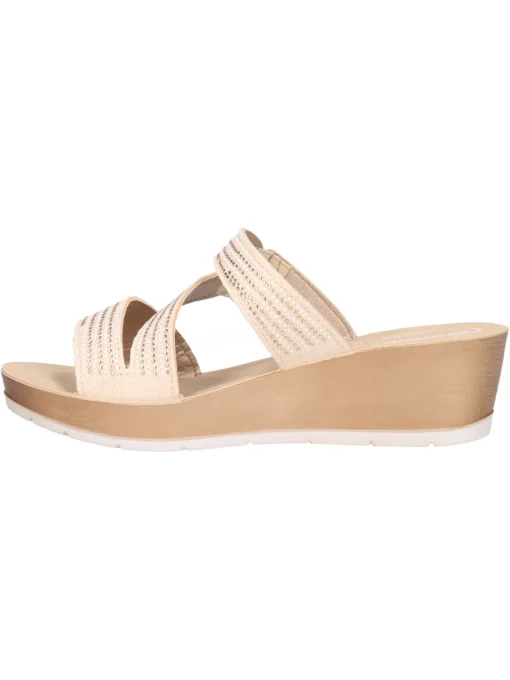 Ciabatta con zeppa Inblu da donna platino
