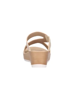 Ciabatta con zeppa Inblu da donna platino