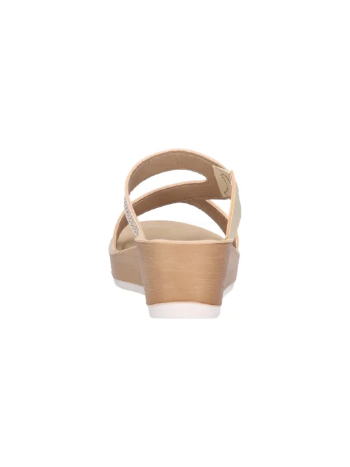 Ciabatta con zeppa Inblu da donna platino