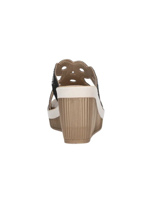 Ciabatta con zeppa Inblu da donna nera