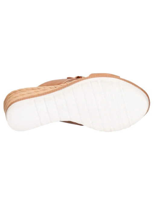Ciabatta con zeppa Inblu da donna cuoio