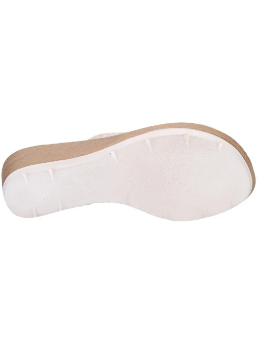 Ciabatta con zeppa Inblu da donna platino