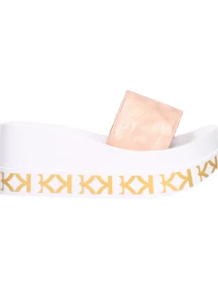 Ciabatta con zeppa KBK da donna oro