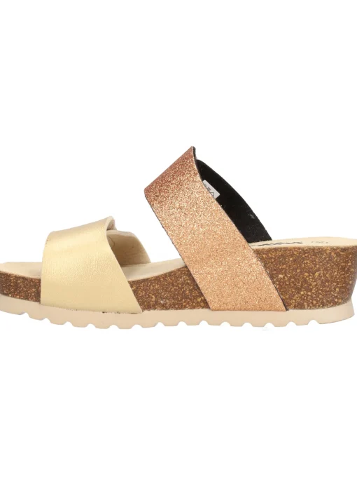 Ciabatta con zeppa Melluso Walk da donna platino