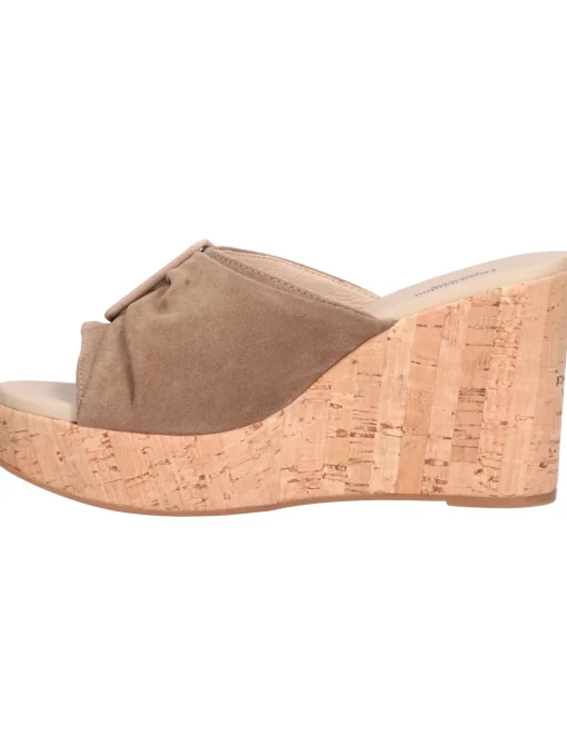 Ciabatta con zeppa Nero Giardini da donna taupe