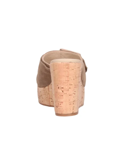 Ciabatta con zeppa Nero Giardini da donna taupe
