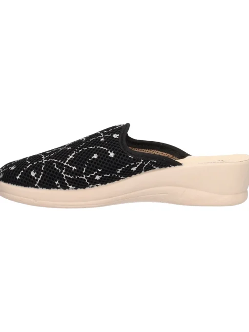 Ciabatta con zeppa Tiglio da donna nera