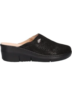 Ciabatta con zeppa Valleverde da donna nera