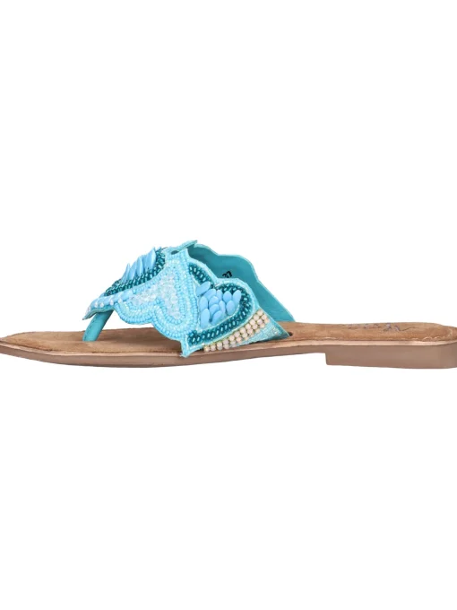 Ciabatta infradito Alma Blue da donna turchese