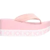 Ciabatta infradito con zeppa KBK da donna rosa