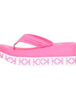 Ciabatta infradito con zeppa KBK da donna fucsia