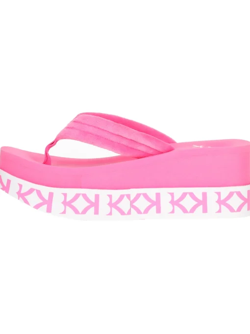 Ciabatta infradito con zeppa KBK da donna fucsia