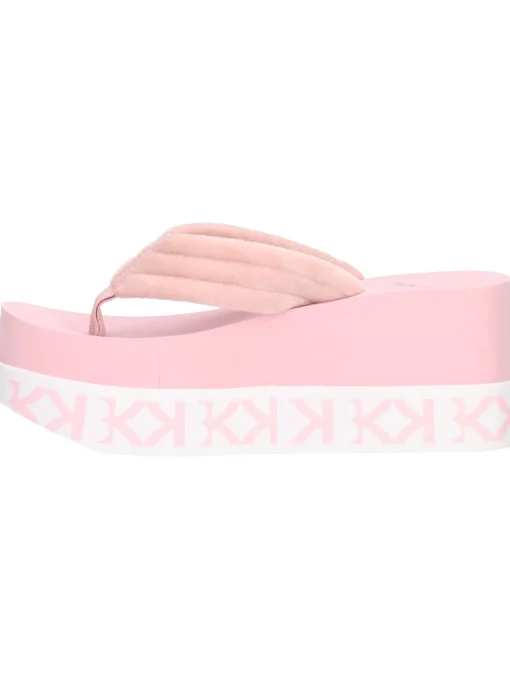 Ciabatta infradito con zeppa KBK da donna rosa