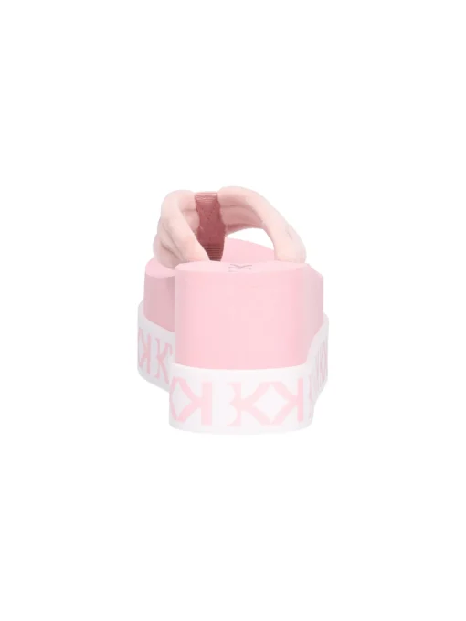 Ciabatta infradito con zeppa KBK da donna rosa