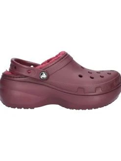 Ciabatta platform Crocs Classic da donna bordeaux