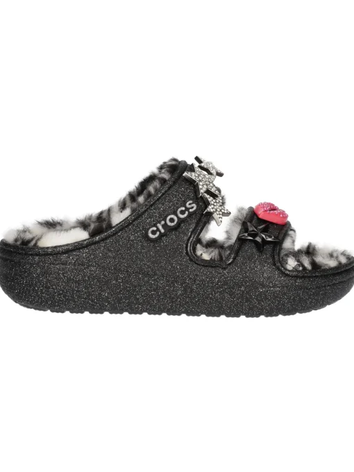 Ciabatta platform Crocs Classic Cozzy da donna nera