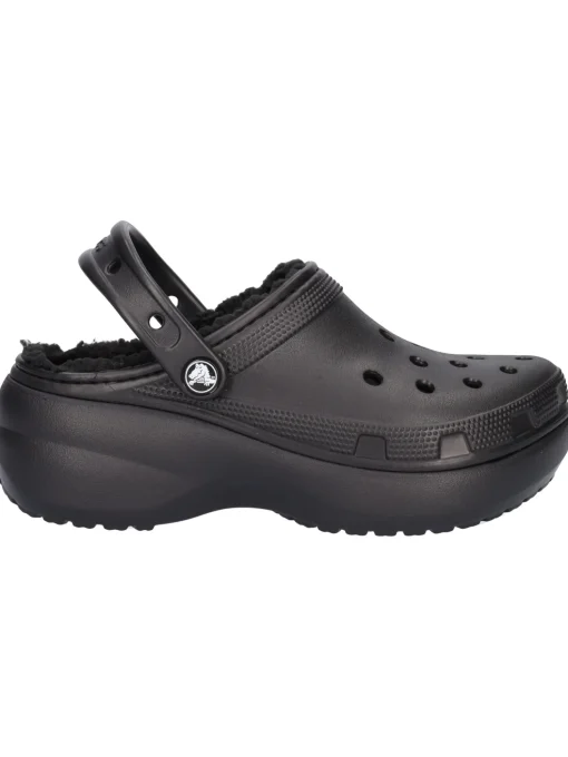 Ciabatta platform Crocs Classic da donna nera