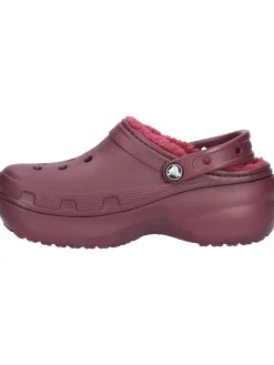 Ciabatta platform Crocs Classic da donna bordeaux