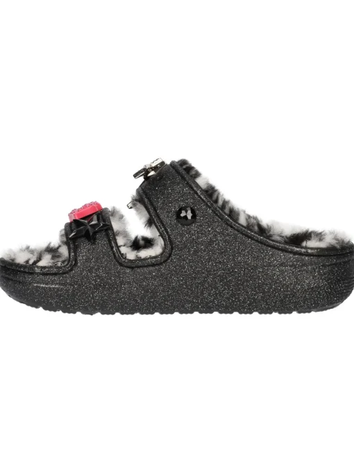 Ciabatta platform Crocs Classic Cozzy da donna nera