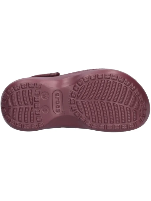 Ciabatta platform Crocs Classic da donna bordeaux