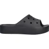 Ciabatta platform Crocs da donna nera