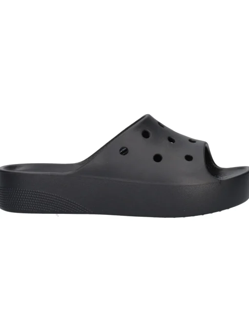 Ciabatta platform Crocs da donna nera