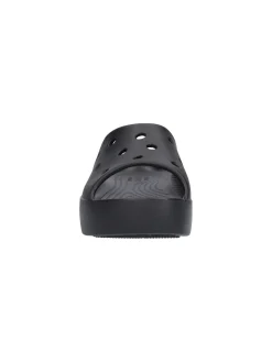 Ciabatta platform Crocs da donna nera