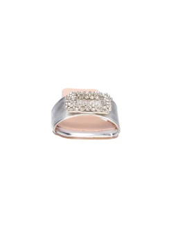 Ciabatta tacco basso Liviana da donna argento