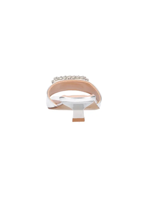 Ciabatta tacco basso Liviana da donna argento