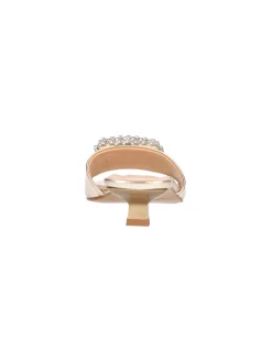 Ciabatta tacco basso Liviana da donna platino
