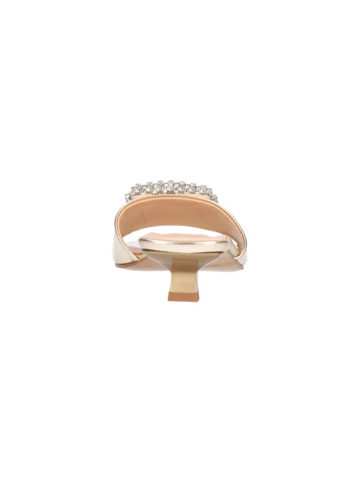 Ciabatta tacco basso Liviana da donna platino
