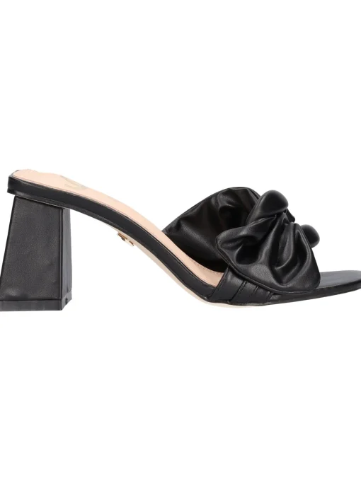 Ciabatta tacco largo Goldu0026amp;Gold da donna nera