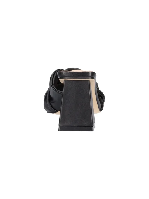 Ciabatta tacco largo Goldu0026amp;Gold da donna nera