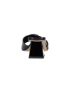 Ciabatta tacco largo Liviana da donna nera