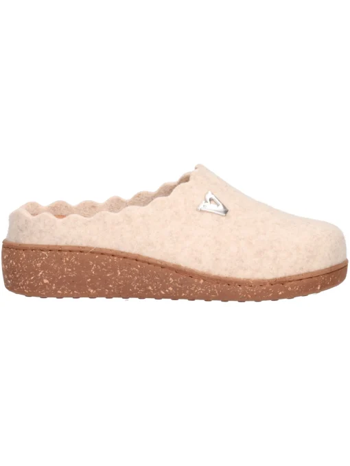 Ciabatta Valleverde da donna beige
