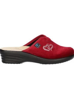 Ciabatta zeppa bassa Fly Flot da donna rossa