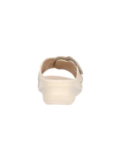 Ciabatta zeppa bassa Melluso da donna beige