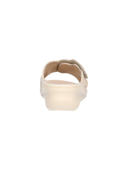 Ciabatta zeppa bassa Melluso da donna beige