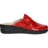 Ciabatta zeppa bassa Susimoda da donna rossa