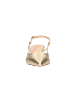 Decollete con tacco basso Liviana da donna platino metal