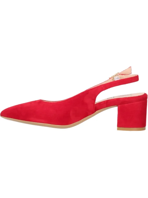 Decollete con tacco largo Confort da donna rosso