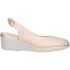 Decollete con zeppa Confort da donna platino